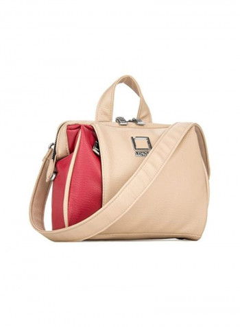 Carrying Case For Nikon Coolpix S33 Digital Camera Beige/Red