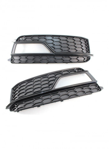2-Piece Front Bumper Fog Light Grill