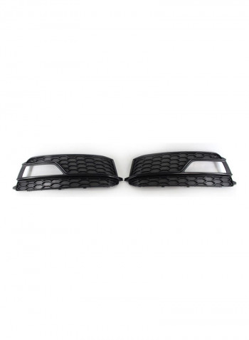2-Piece Front Bumper Fog Light Grill