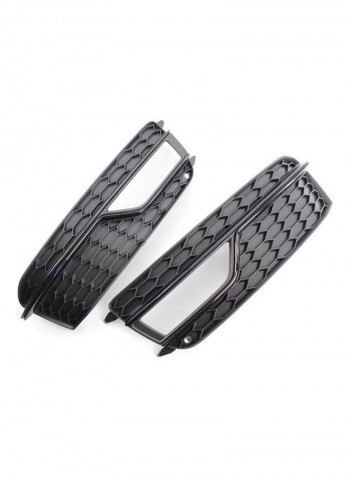 2-Piece Front Bumper Fog Light Grill