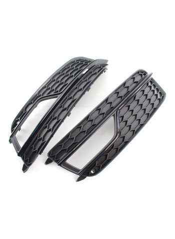 2-Piece Front Bumper Fog Light Grill