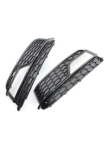 2-Piece Front Bumper Fog Light Grill