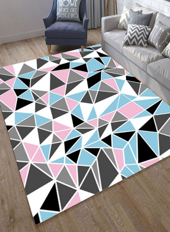 Geometric Print Simple Anti-Skid Soft Mat Multicolour 120X180centimeter