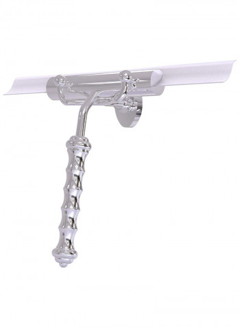 Wavy Handle Squeegee Shower Silver