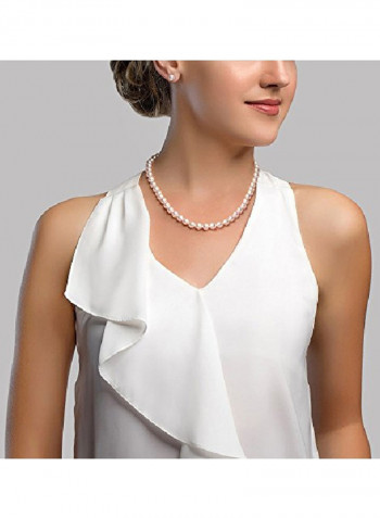 925 Sterling Silver With Freshwater Pearl Choker Necklace