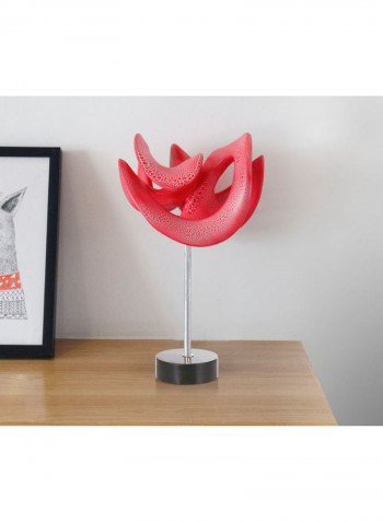 Trendy Abstract Sculpture Home Decor Red 26 x 26 x 44cm