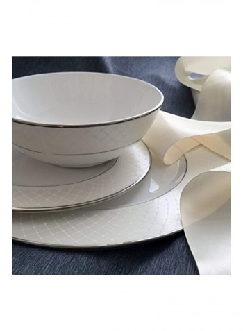 5-Piece Plate Cup And Saucer Set White