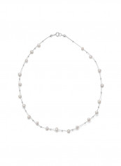 925 Sterling Silver Double Strand Freshwater Pearl Necklace