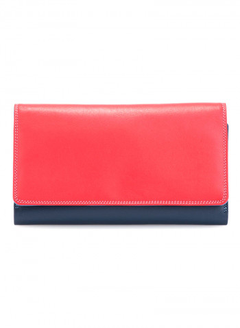 Flapover Wallet With Back Zip Royal
