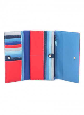 Flapover Wallet With Back Zip Royal