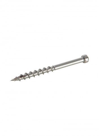 500-Piece Deck Pocket-Hole Screws Set Silver 8x2inch