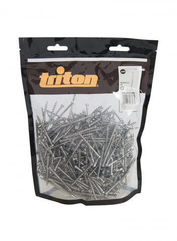 500-Piece Deck Pocket-Hole Screws Set Silver 8x2inch