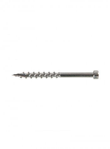 500-Piece Deck Pocket-Hole Screws Set Silver 8x2inch