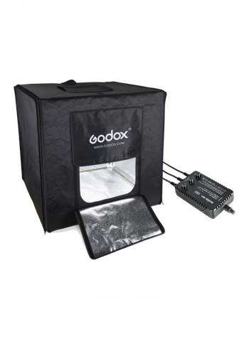 4-Piece LED Photography Studio Shooting Softbox Set Black/Silver