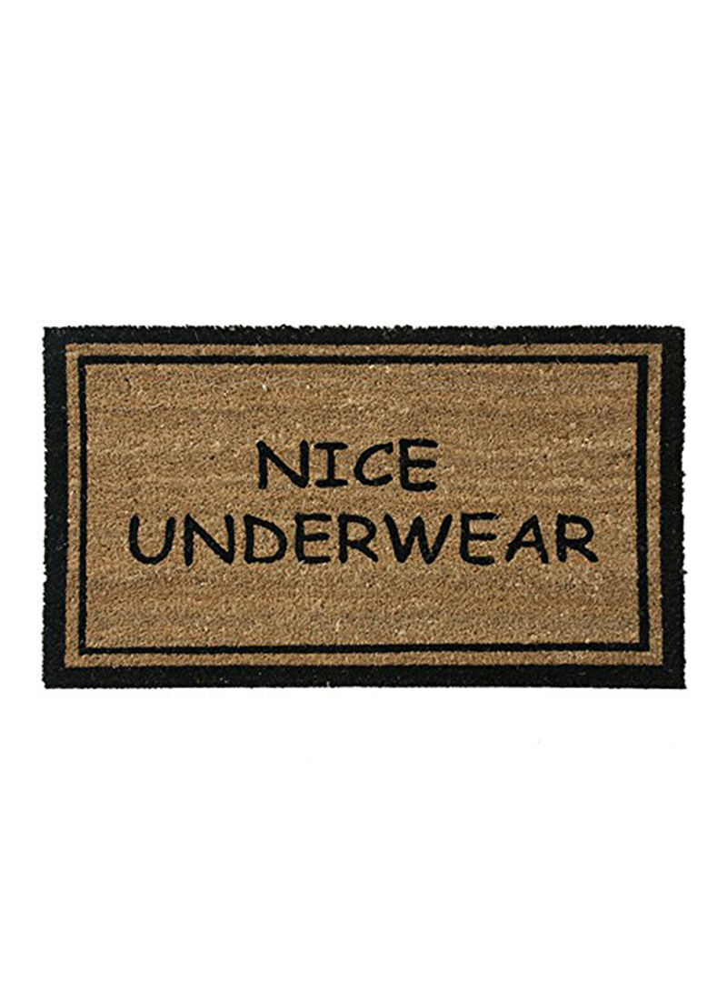 Nice Underwear Printed Doormat Black/Brown 0.63x30x18inch