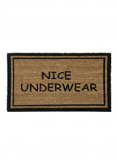 Nice Underwear Printed Doormat Black/Brown 0.63x30x18inch