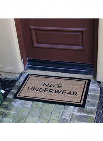 Nice Underwear Printed Doormat Black/Brown 0.63x30x18inch
