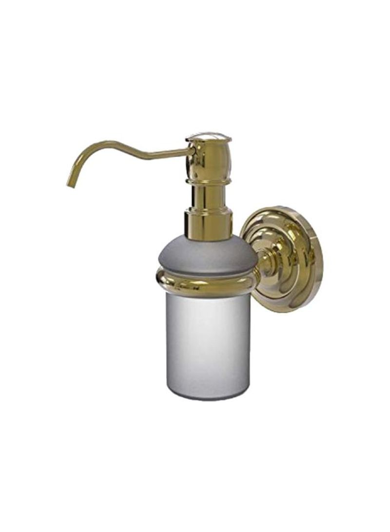 Prestige Que New Collection Wall Mounted Soap Dispenser Grey/Gold 5ounce