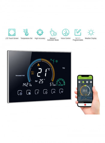 Wi-Fi Smart Programmable Thermostat Black