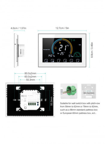 Wi-Fi Smart Programmable Thermostat White/Black