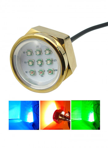 Underwater LED Light Lamp Gold 15x10x6centimeter