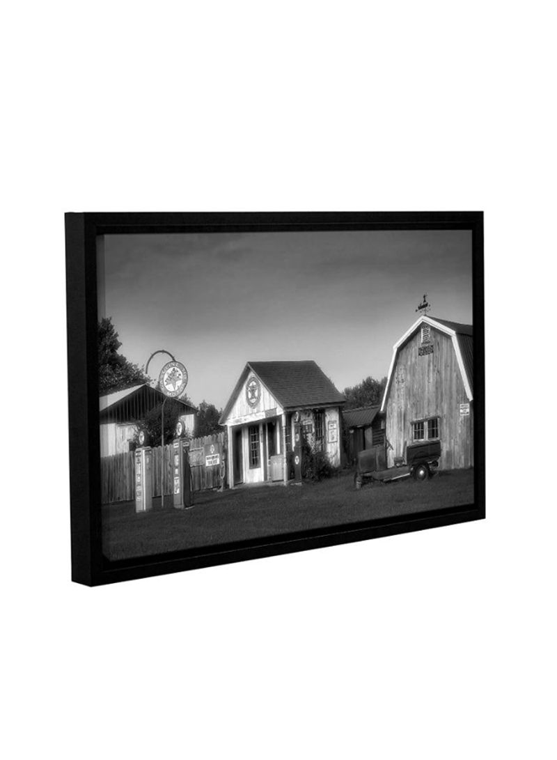 Relics Of The Past Gallery Wrapped Floater Framed Canvas Wall Art Black/White 12 x 18inch
