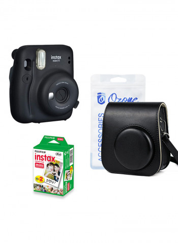 Fujifilm Instax Mini 11 Instant Camera With Case And Plain Film 20 Sheets