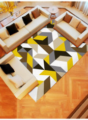 Geometric Pattern Modern Mat Multicolour 120 x 160cm