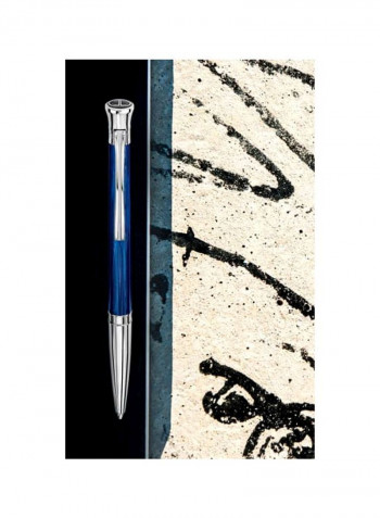 Venice Collection SS Ballpoint Pen Blue/Silver