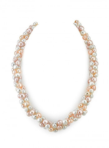 925 Sterling Silver Chain Necklace With Pearl