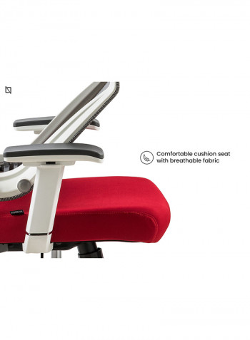 KIKO Ergonomic Folding Office Chair Red 51cm