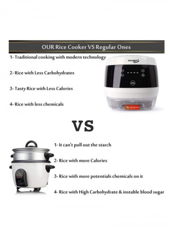 Low Carb Multifunction Steam Rice Cooker 3 l 901 W GT020 White/Black/Silver