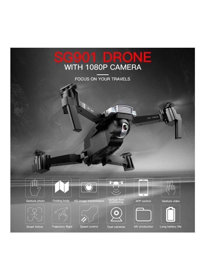 SG901 Drone with Camera 1080P Drone Optical Flow Positioning MV Interface Follow Me Gesture Photos Video RC Quadcopter 2 Batteries 25.5*12*21.3cm