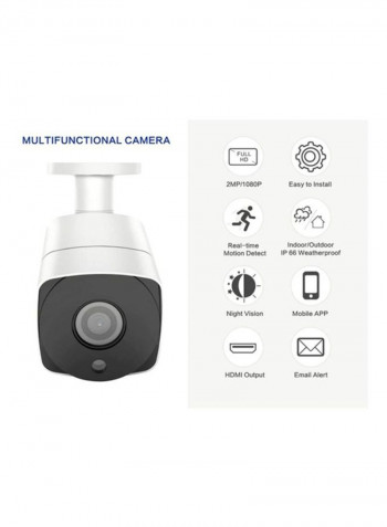 36-Piece AHD CCTV 2MP 1080P Camera Kit white
