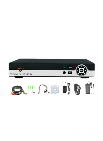 36-Piece AHD CCTV 2MP 1080P Camera Kit white