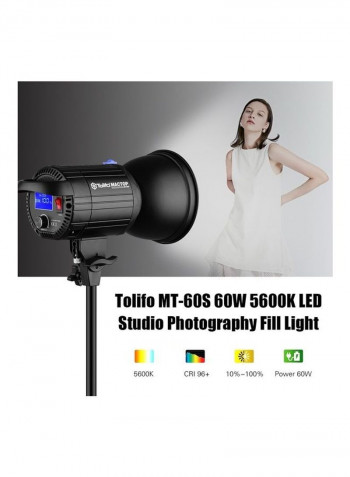 MT-60S LED Continuous Video Studio Lamp for Photography Black/White