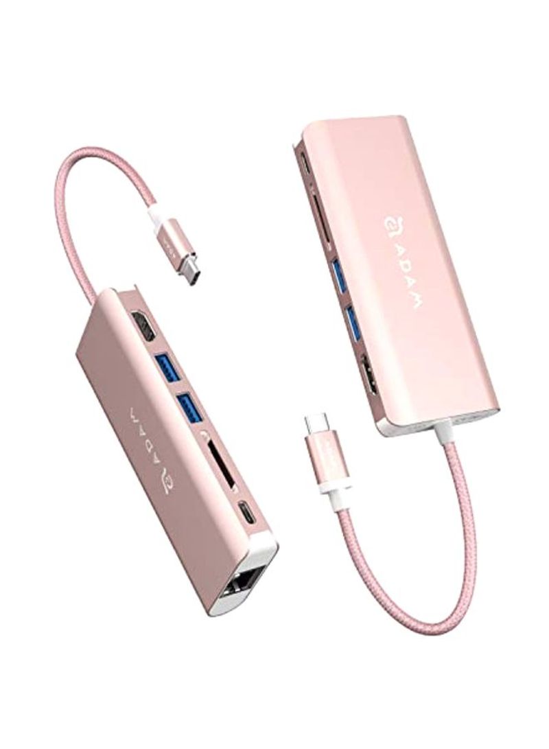 Multi Use USB Hub Pink