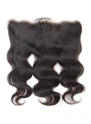 Frontal With Baby Hair Wig For Wavy Hair Black