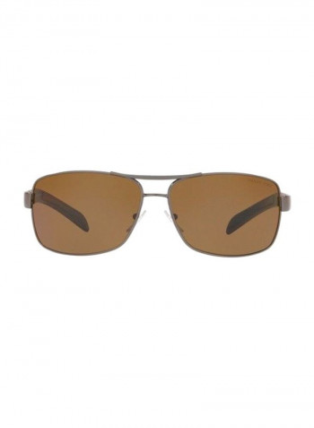 Men's Rectangular Sunglasses - Lens Size: 65 mm