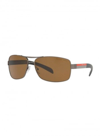 Men's Rectangular Sunglasses - Lens Size: 65 mm
