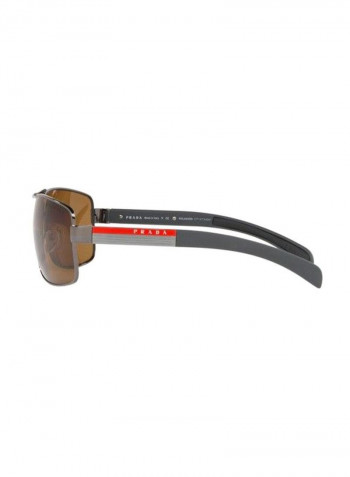Men's Rectangular Sunglasses - Lens Size: 65 mm