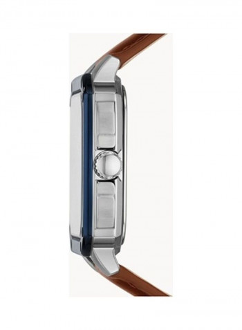 Men's Analog Wrist Watch with Leather Strap