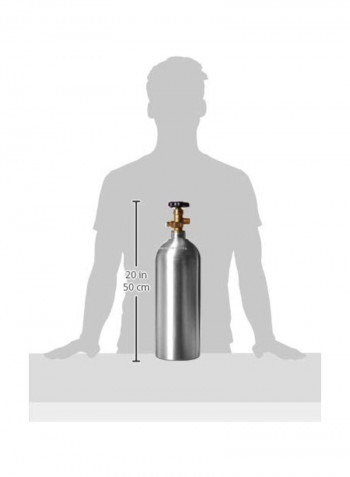 Aluminium CO2 Tanks Silver/Gold