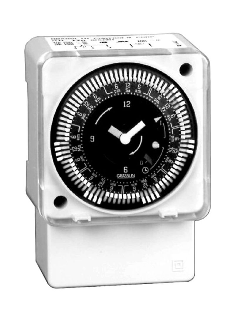 Grasslin Electromechanical Time Control White/Clear/Black 4.8x3.2x3.2inch
