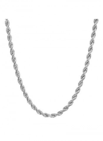 925 Sterling Silver Rope Chain Necklace