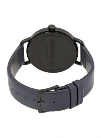 Men's Even Blue Leather Strap Watch