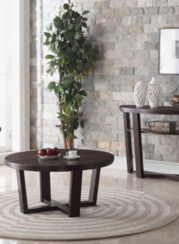 Willy Ash Table Dark Brown 101x45x101centimeter