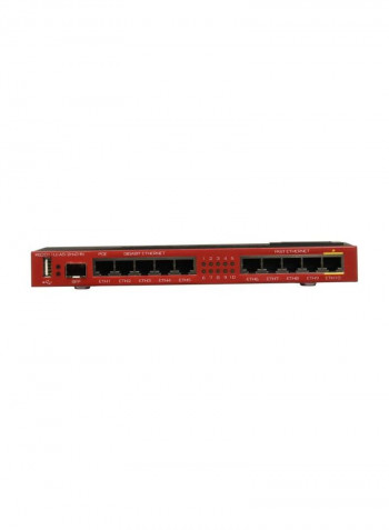 10-Port Ethernet Routerboard Black/Red