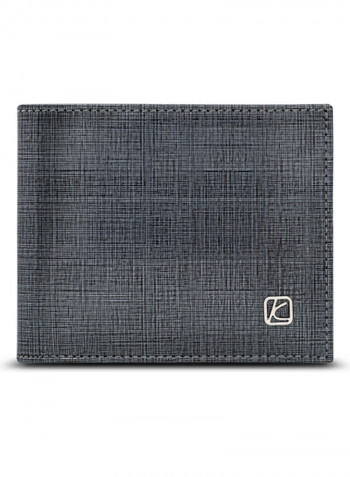 Tweed Leather Wallet Black