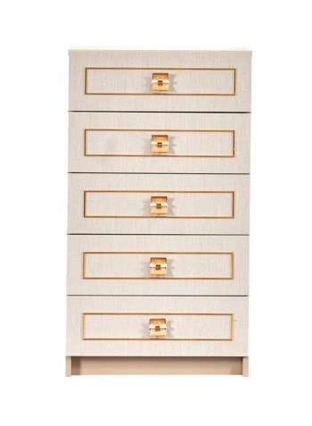 Sienna Storage Cabinet Beige/Gold 56x99x41cm